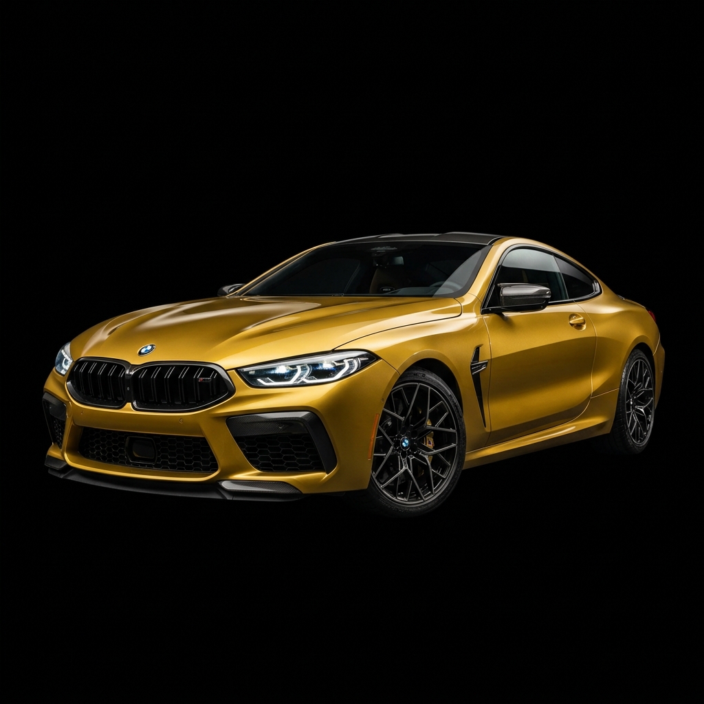 Isolated Golden BMW M8